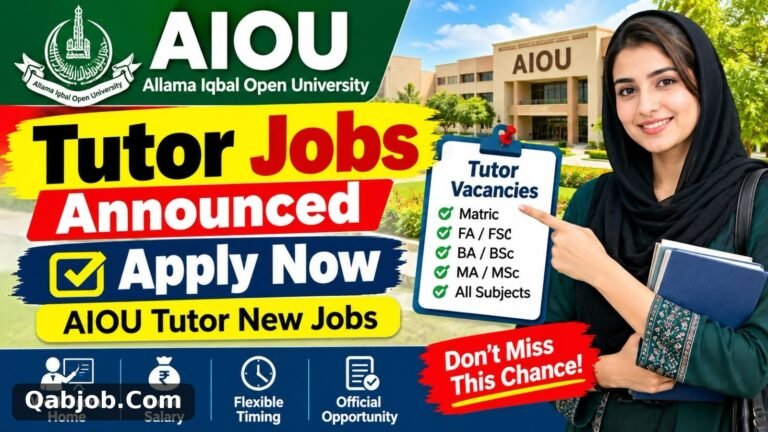AIOU Tutor Jobs Announced Apply Now
