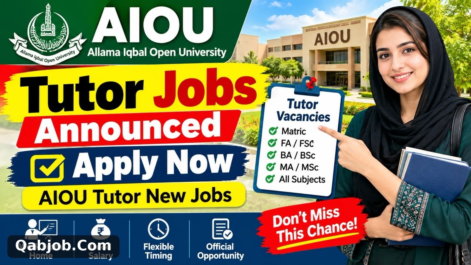 AIOU Tutor Jobs Announced Apply Now